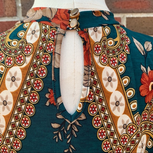 Floral 3/4 Sleeved Dress with pockets. - Picture 5 of 8